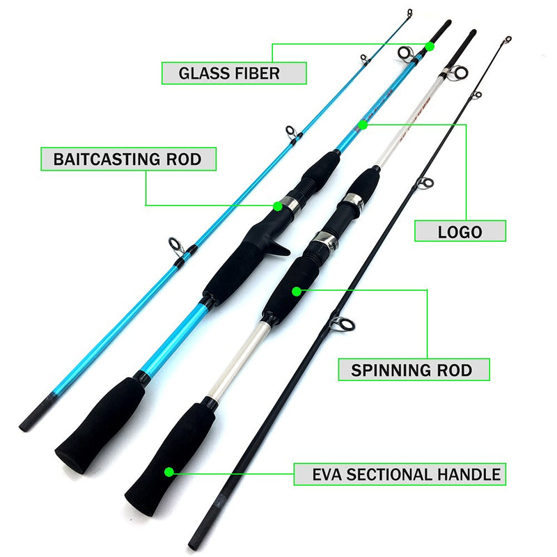 Fishing Rods Carbon Fiber Spinning/casting Ultra Light 1.5m/1.8m Solid Tip Fishing Rod