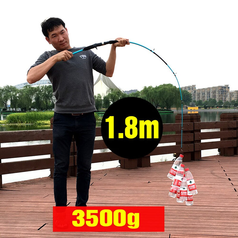 Fishing Rods Carbon Fiber Spinning/casting Ultra Light 1.5m/1.8m Solid Tip Fishing Rod